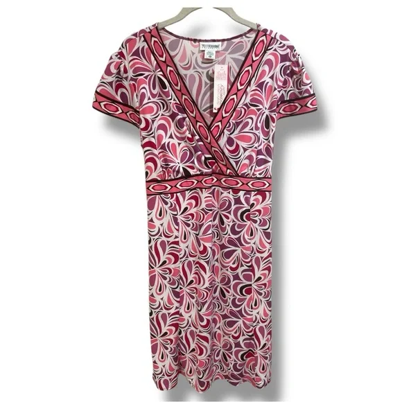 Motherhood Maternity Pink and White Patterned Dress size XL - Picture 3 of 9
